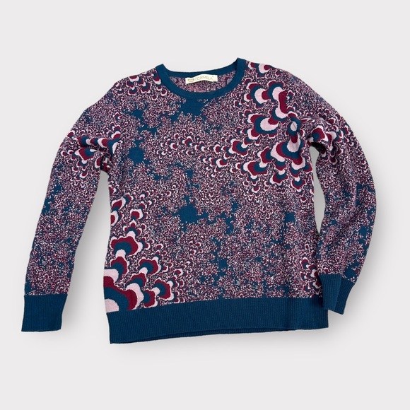 Vintage, blue, magenta, pink, psychedelic, abstract, pullover, sweater - Picture 3 of 7